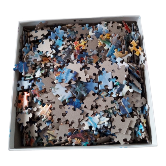 Chuck Pinson MasterPieces Jigsaw Puzzle Sledding to Home 72178 - Picture 8 of 10